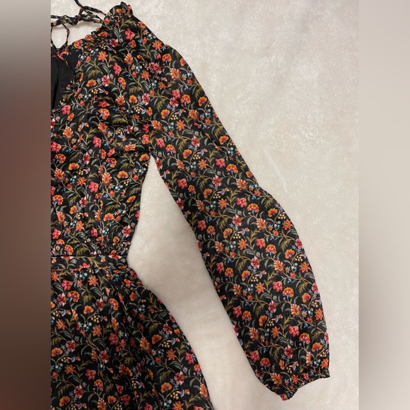 LOFT Shimmery Floral Tiered Dress SMALL - Picture 10 of 16